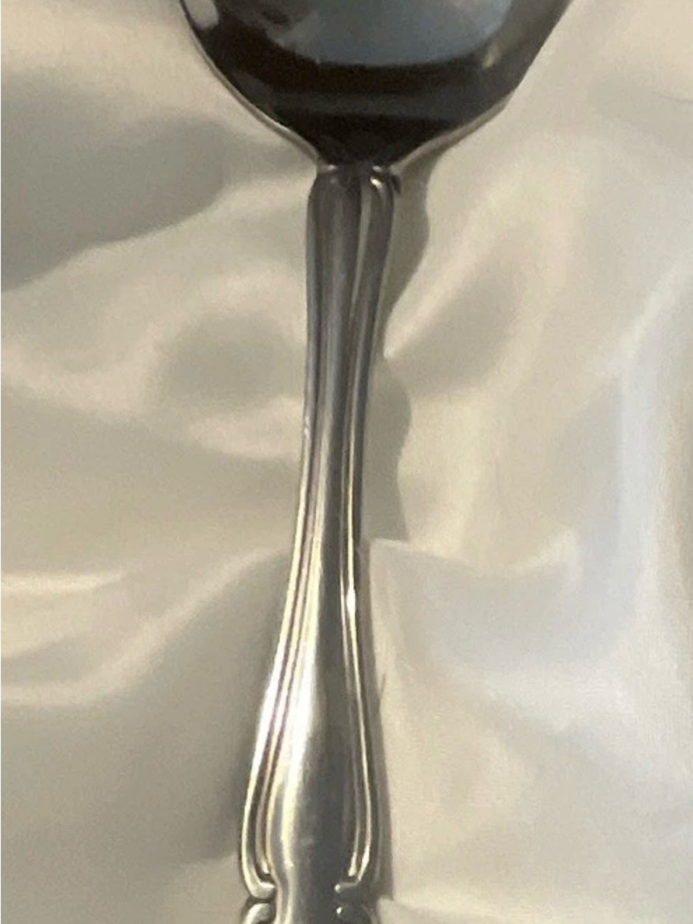 RARE Pfaltzgraff Stainless Solid Serving Spoon 8.25" | Gorgeous Glossy mint cond